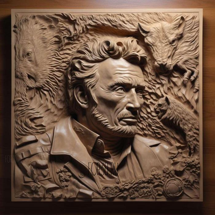 Johnny Hallyday 2 stl model for CNC